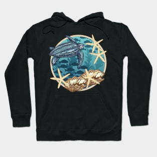 Round Turtle Stamp Hoodie